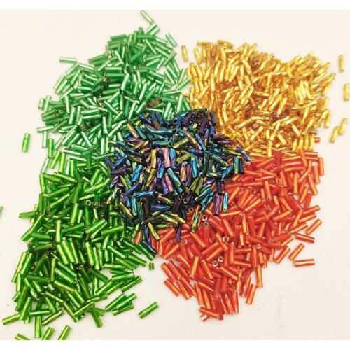 10g/300pcs Twist Bugles Loose Glass Seed Spacer Tube Leptospira Beads For Jewelry Production DIY Clothing Sewing Accessories