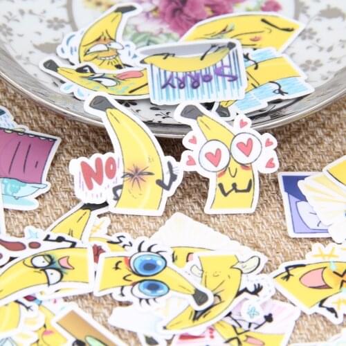 40 pcs / set Cute Little Banana Expression Homemade Scrapbooking Calendar Laptop Sticker Tags Mobile Phone Decorations Baby Girl