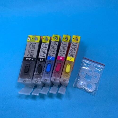 YOTAT 5pcs Full refillable ink cartridge BCI350 BCI-350 BCI-351 For Canon PIXUS MG5430 MG6330 MG5530 MG5630 MG6530 MG6730 MG7130
