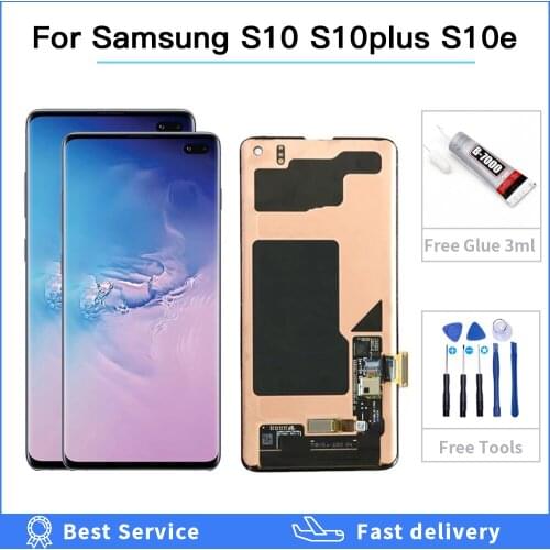 Amoled Original For SAMSUNG Galaxy S10 SM-G9730 G973F S10 Plus G975 SM-G975F S10E G970F/DS LCD Display Digitizer Touch Screen