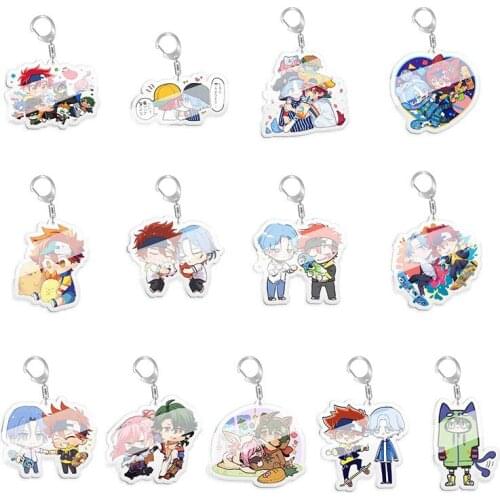 Anime SK8 The Infinity Keychains Acrylic Car Keychain Metal Holder Key Ring Men Pendant Key Chain Friends Goth Jewelry Gifts