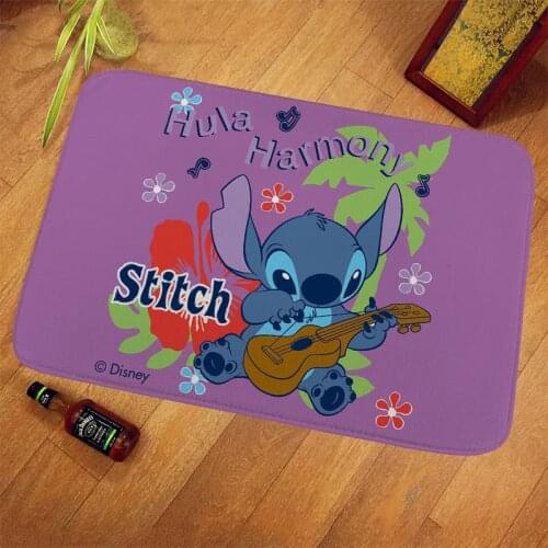 Disney stitch Printing Style Door Mat kids playmat Living Room Anti-Slip Carpet Soft Water Absorption Rug 40x60/60x90/70x140cm