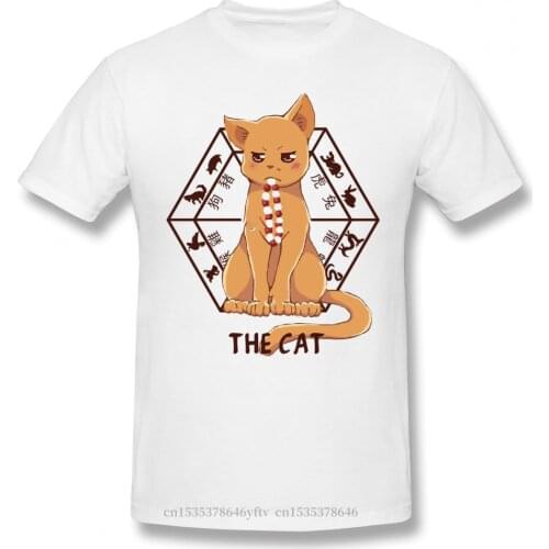 Men Clothing Fruits Basket Tohru Honda Yuki Kyo Soma Anime TShirt Red T-Shirt Cat Men Fashion Short Sleeve