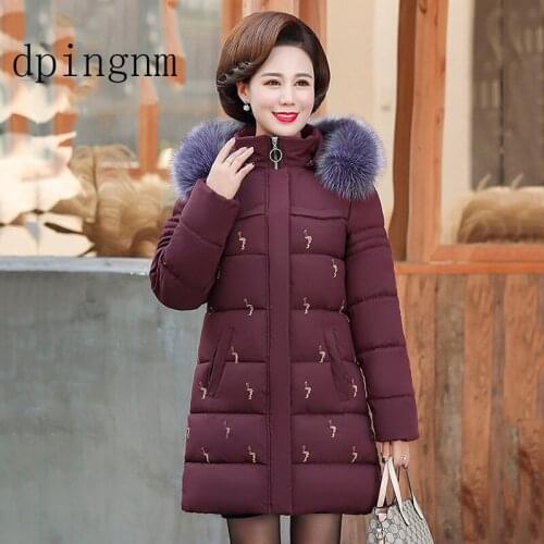 Winter Jacket Women New 2020 Coats Artificial raccoon hair collar Female Parka black Thick Cotton Padded Lining Ladies S-3XXXL