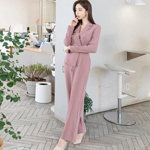 Fashion new arrival comfortable work style solid jumpsuits high quality temperamental Double breasted vintage elegant jumpsuits