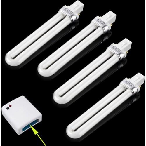 2017 New Hot 4Pcs 9W Curing UV Gel Lamp Gel Nail Art Dryer Tube Replacement Fastshipping