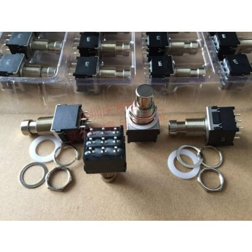 Original new 100% large button switch self-locking switch 3 rows 9pin press one side and then press the other side passband lock