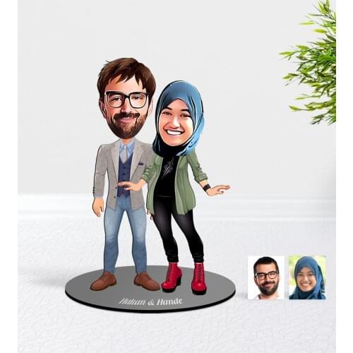 Personalized Valentine Caricature Of Wooden Trinket Model-58 Reliable Modern Simple Gift Special Design Good Quality Surprise dear