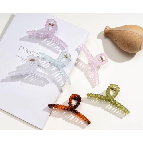 Simple Temperament Frosted Hair Clip Back Head Clip Female Four Seasons Personality Shark Clip Hair Accessories