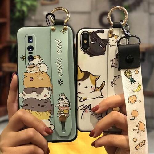 Anti-dust Soft Case Phone Case For OPPO Find X2 Pro Cute TPU New Phone Holder Wristband Cover