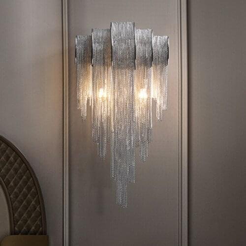 Luxury Tassel Wall Light Beauty Salon Living Room Decoration Wall Lamp Stair Aisle led Lamp Nordic Bedroom Bedside Vanity Lights