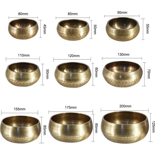 Tibetan Buddhist Singing Bowl Buddha Sound Bowl Musical Instrument for Meditation with Stick Yoga Home Decoration
