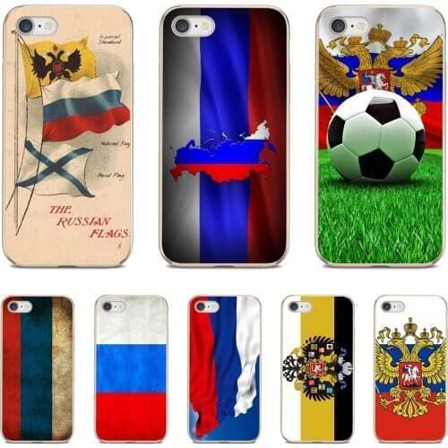 For Samsung Galaxy S7 S8 S9 S10E S20 FE Note 10 20 Edge Lite Plus Ultra Soft Case Covers Russian-coat-of-arms-Eagle-Wings-Flag