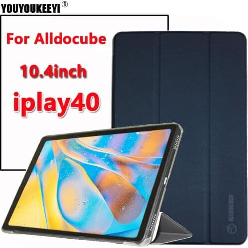Ultra Thin Tri-fold Stand Cover Case For Alldocube iplay40 10.4 inch 2020 New Tablet Transparent shell For iplay40pro + Gift