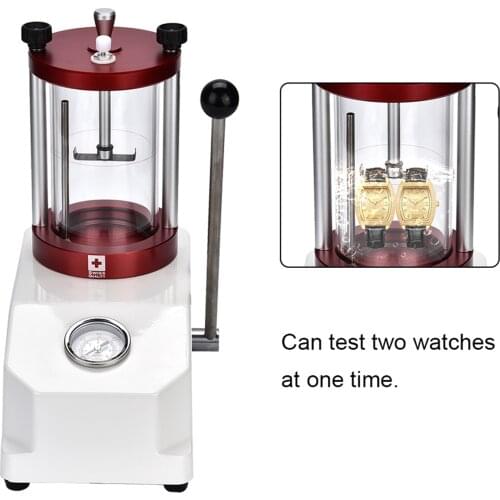 Waterproof Watch Tester Tool for Watchmaker Watches Case Water Resistance Pressure Test MachineCan Hold 2pcs Watch Repair Tool
