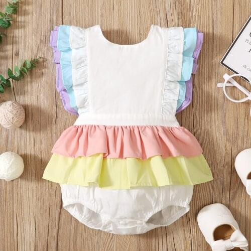 Infant and young girls crawl the collar leaf side sleeveless multi-colored sling khaja color male childrens home outwear