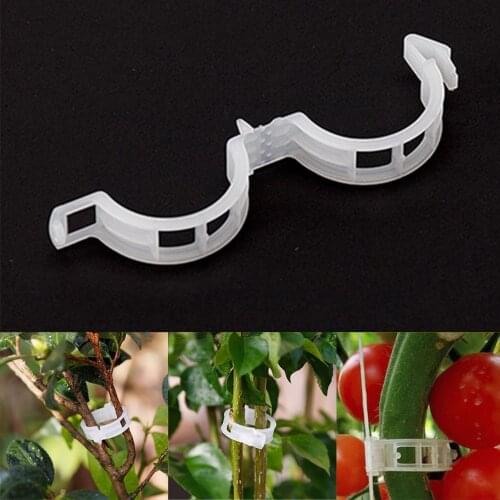 50pcs Tomato Clips Trellis Garden Plant Flower Vegetable Binder Twine Plant Support Greenhouse Clip Supplies