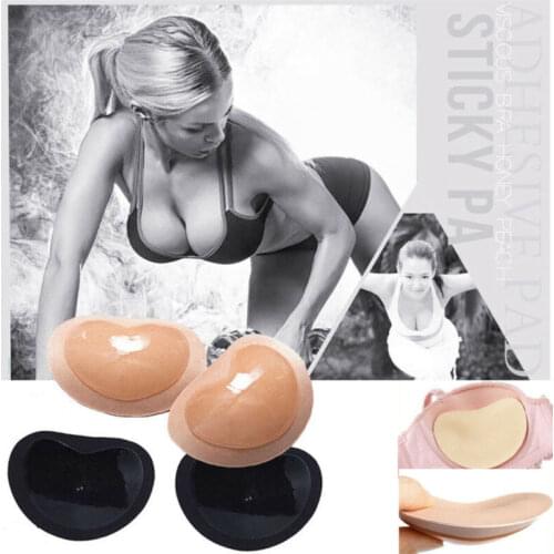 1 Pair Sexy Breast Pad Women Padding Magic Bras Insert Pads Push Up Gel Adhesive Breast Enhancer Bikini 3 color