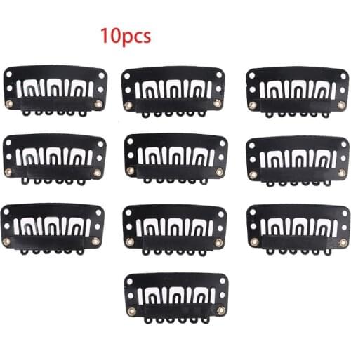 10X U Blonde Shape Snap Clip For Hair Extension/wig/weft Clip32mm