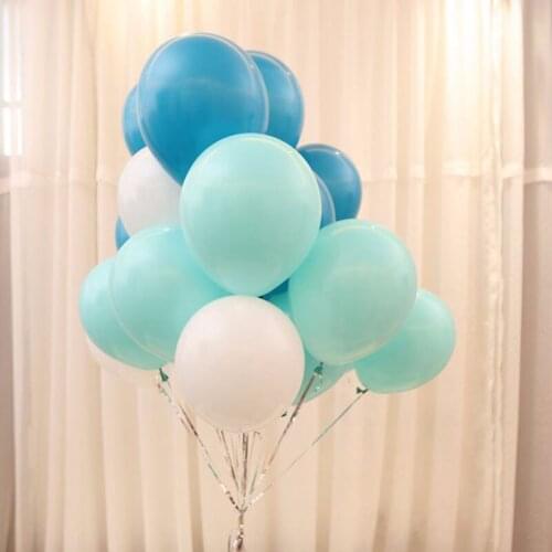 20pcs Latex Balloons 10 inch Tiffany white Blue Color Ballons Kid Toy Home Birthday Wedding Party Decoration supply baby shower