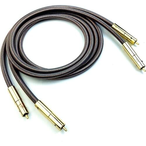 Audiophile RCA Cable Accuphase OCC Pure Copper Audio Line Gold Plated Plug