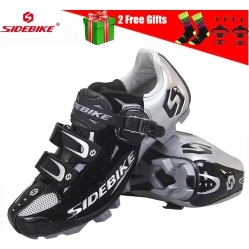 SIDEBIKE MTB Cycling Shoes Athletic Professional Cycling Shoes SPD Pedals Cleats Self-locking Ultra-light Bicycle Bicicleta