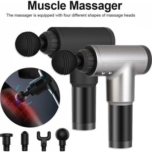Black Physiotherapy Muscle Massage Gun Health Massage Deep Relaxation Device High Frequency Vibration Impact Fascia Gun