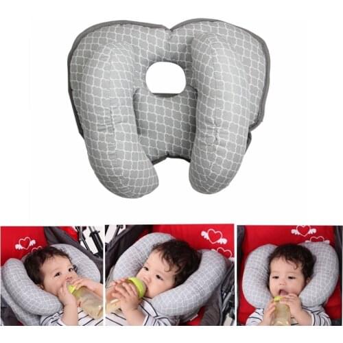 Baby Cushion Head Protection Pillow Child Car Safety Seat Head Fixing Auxiliary Cotton Baby Pram Sleeping Plush Pillow