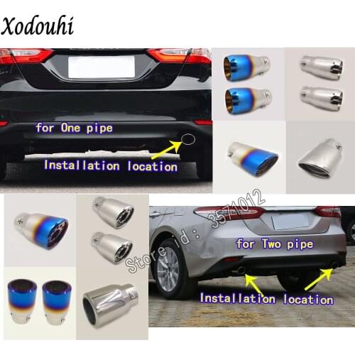 For Toyota New Camry XV70 2018 2019 2020 Car Cover Muffler Exterior Back Pipe Dedicate Exhaust Tip Tail Outlet Ornament Vent