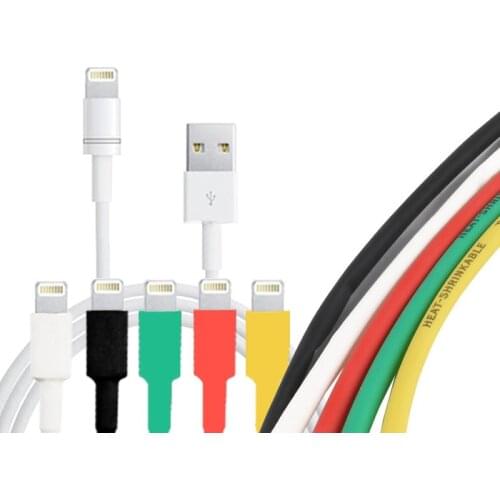 ELECALL 5pcs Heat Shrink Tube 1m Heat Shrink Tubing Shrinkable Wrap Wire Cable Sleeve Kit for cellphone iphone