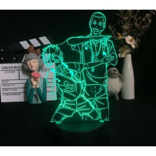 Haikyuu 3D Neon Lamp Anime LED Night Light Bluetooth Speaker Colors Changing Nightlight Birthday Party Decor Kids Fans Present