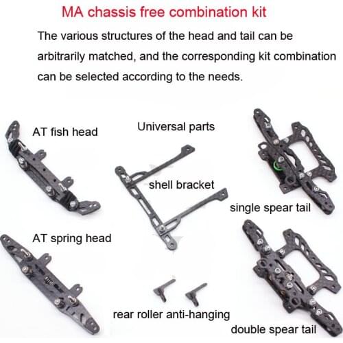 1Set MA Suspension Kit Auto Track+Single/Double Spear Tail Free Combination System for Tamiya Mini 4WD DIY Acc