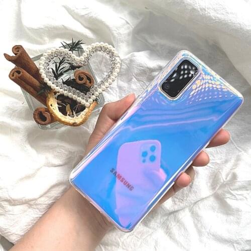 Laser Shockproof Clear Phone Case For Samsung A52 A72 A32 5G A51 A71 A31 A50 S20 FE S21 S10 S9 S8 Plus Note 20 10 9 8 Back Cover