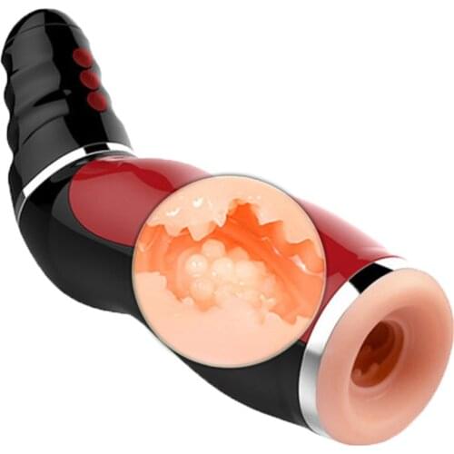 Luoge Deep Throat Clip Suction vibrador Male Masturbator Airbag Pressure Suck Oral Sex Machine 12 Vibrating Erotic Toys Limited