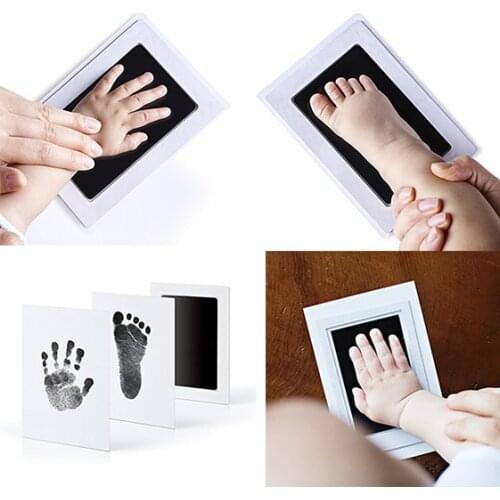 6Colors Baby Care Non-Toxic Handprint Kit Imprint Footprint Imprint Baby Souvenirs Newborn Baby Cushion Ink Footprint Infant Toy