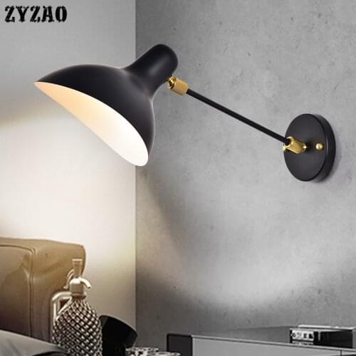 Nordic Iron Art Vintage Wall Lamp Modern Bedside Reading Lamp Loft Bathroom Bedroom Living Room Creative Home Decor Wall Lights