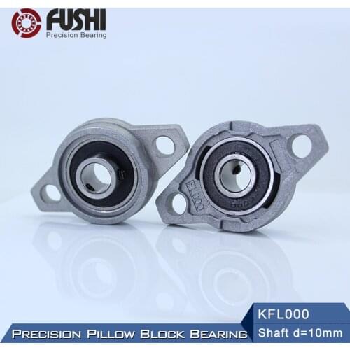 KFL000 Bearing 10 mm Shaft Diameter ( 10 Pcs ) KFL Zinc Alloy Pillow Block Flange Block Bearings KFL000 FL000
