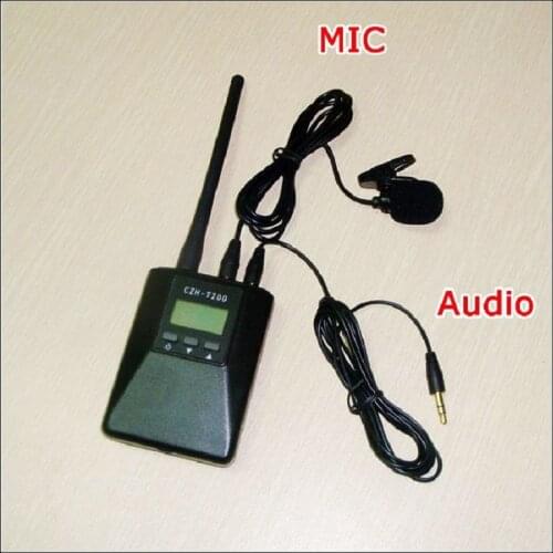 CZE-T200 Portable 0.2W FM Transmitter Radio Broadcast Stereo Mono Power Adjustable for Tourism Driving School Meeting