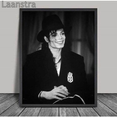 Michael Jackson Posters Prints Black and White Wall Painting High Quality Decor Poster Wall Painting Home Decoration