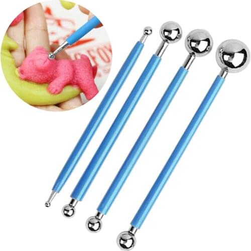 Professional DIY Stainless Steel Polymer Clay Tools Tool Sculpture Tools Toys For Clay Carving Molding Ball Stylus Sticks