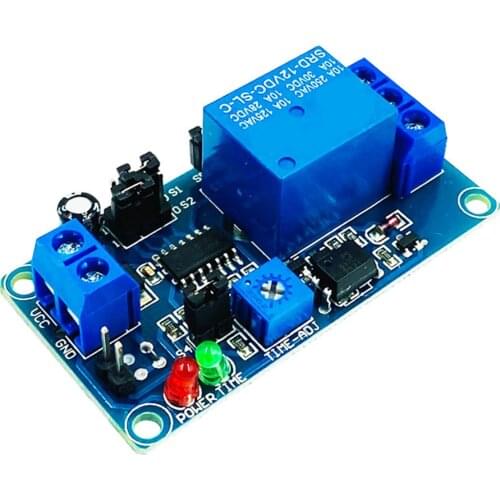 DC 12V Time Relay Module Normal Open Time Delay Relay Timing Timer Relay Control Switch Adjustable Potentiometer LED Indicator
