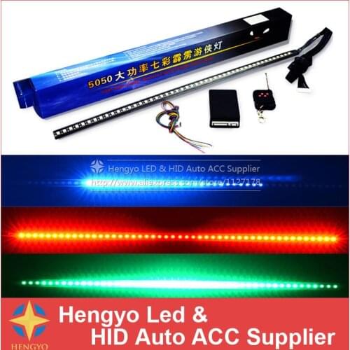 RGB 48-LED IP68 Waterproof 56CM Bar Light 5050 Car LED Knight Rider lights with Infrared Remote LED Strip Scanner Lighting