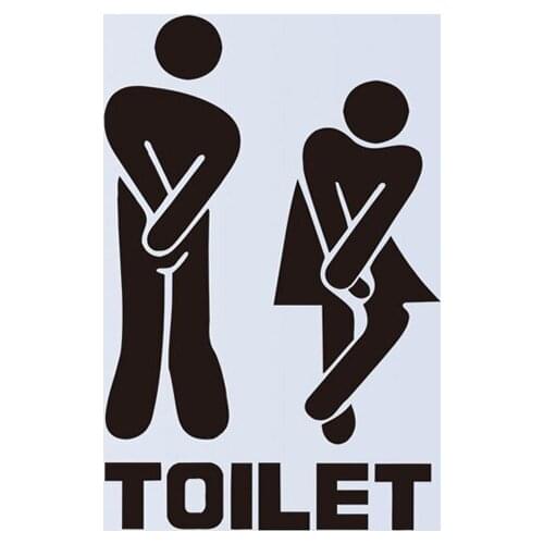 Removable Toilet Wall Stickers Man Woman Washroom Toilet Sign Wc Sticker Diy Decor Vinyl Wall Stickers Toilet Door Decal