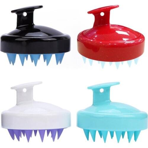 Silicone Shampoo Scalp Massage Brush Comfortable Silicone Hair Washing Comb Body Bath Spa Supplies LX3428