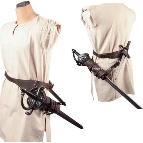 Medieval Larp Sword Sheath Frog Dagger Scabbard With Belt Loop Gothic Viking Knight Weapon Ring Costume Attachment Athame Holder