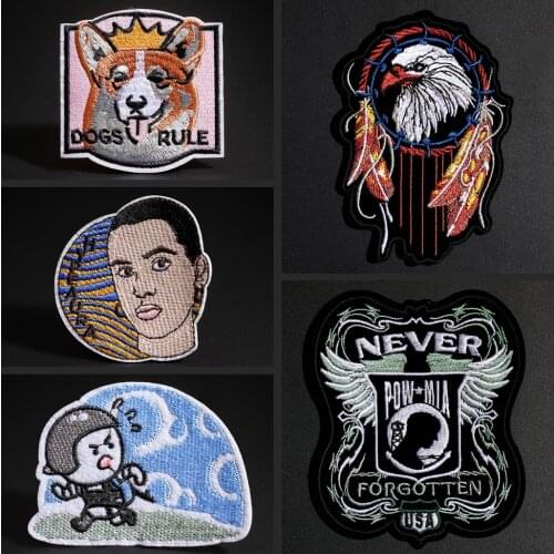 High quality Interesting punk cartoon embroidery patches clothing decoration Decal Down jacket backpack ironing on clothes