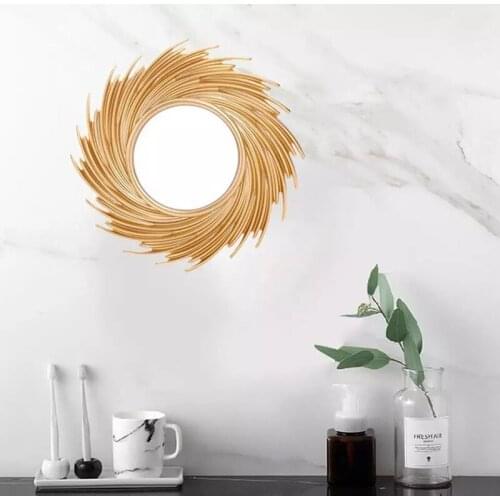 10" Nordic Metal Frame Mirror Geometry Unique Design Wall Mirror Salon Wall Art Toilet Bathroom Wall Hanging Mirrors J2Y