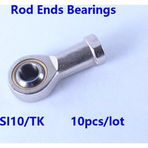 10pcs/lot SI10/TK 10mm Internal Thread Metric Rod End Joint ball Bearing Female Right /Left Hand Fish Eye