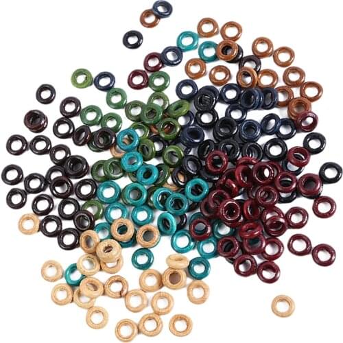 100Pcs Round Hair Beads Hair Braid Pins Rings Cuff Clips DIY Hair Hair Dread lock Rings Hair Braiding Clips Hair Beads
