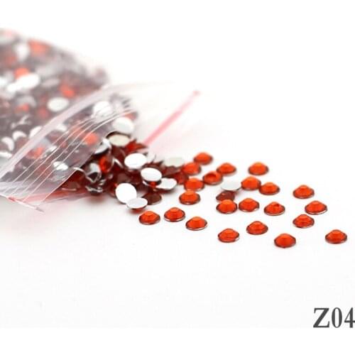 4mm 1000pcs New Sun Red Decorative Diamond 14-sided Resin Round Fashion Popular Nail DIY SS16 Z04